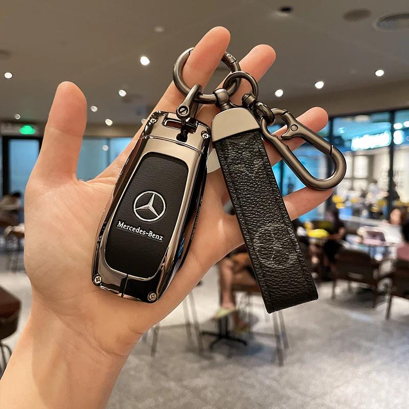 SFX1 Car Key Case Cover Shell Fob For Mercedes Benz A C E S G Class W177 W205 W213 X167 W222 CLA GLE GLB GLS AMG Maybach