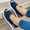 Trendy Slope Heel Sandals 2024 Summer New Elastic Fabric Simple and Comfortable Daily Women's Casual Shoes Zapatos De Mujer
