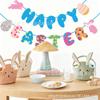 Easter Festival Theme Flag Rabbit Egg Festival Letters Flag Party Decoration Banner