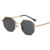 Vintage Polygonal Women Sunglasses Trendy Brand Metal Small Frame Gold-trimmed Gradient Sun Glasses