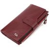 Вертикальный женский кошелек из натуральной кожи CANPELLINI Wallet 21645 Бордовый