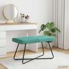Bench Turquoise 80 x 40 x 45 cm Velvet