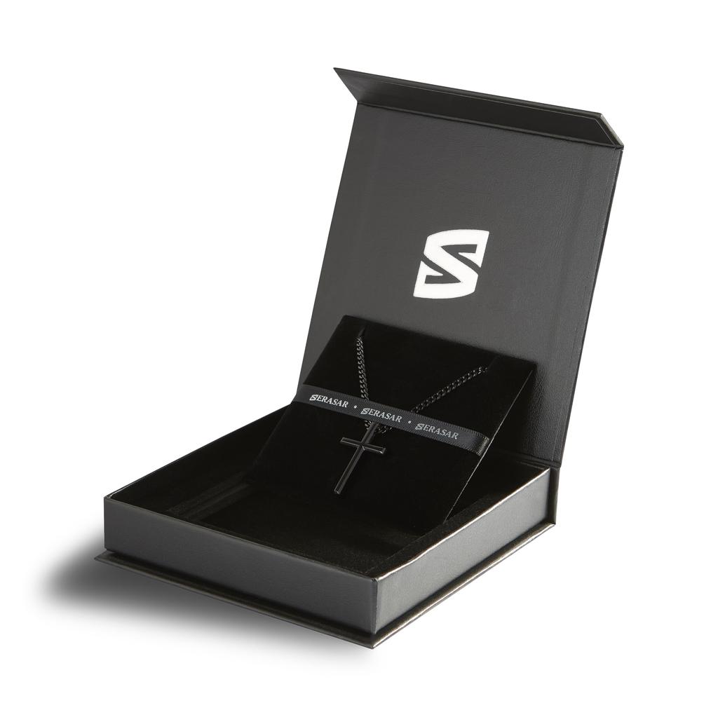 Stainless Steel Necklace Black Pants Gift Jewelry Silver [SERASAR] Men's (with Pendant), Chain, Chain, Men's Chain,