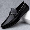 Fashion Luxury Brand Brown Loafers Genuine Leather Mens Business Formal Shoes Comfortable Casual Shoes Driving Footwear Breathable Mens