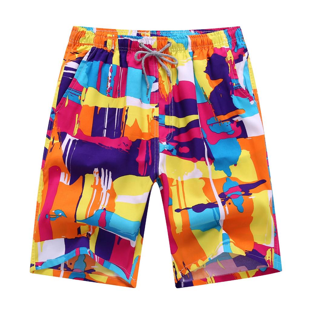 Men's Quick-Dry Beach Shorts: Summer Seaside Swim & Sports, Loose Five-Point Pants for Couples