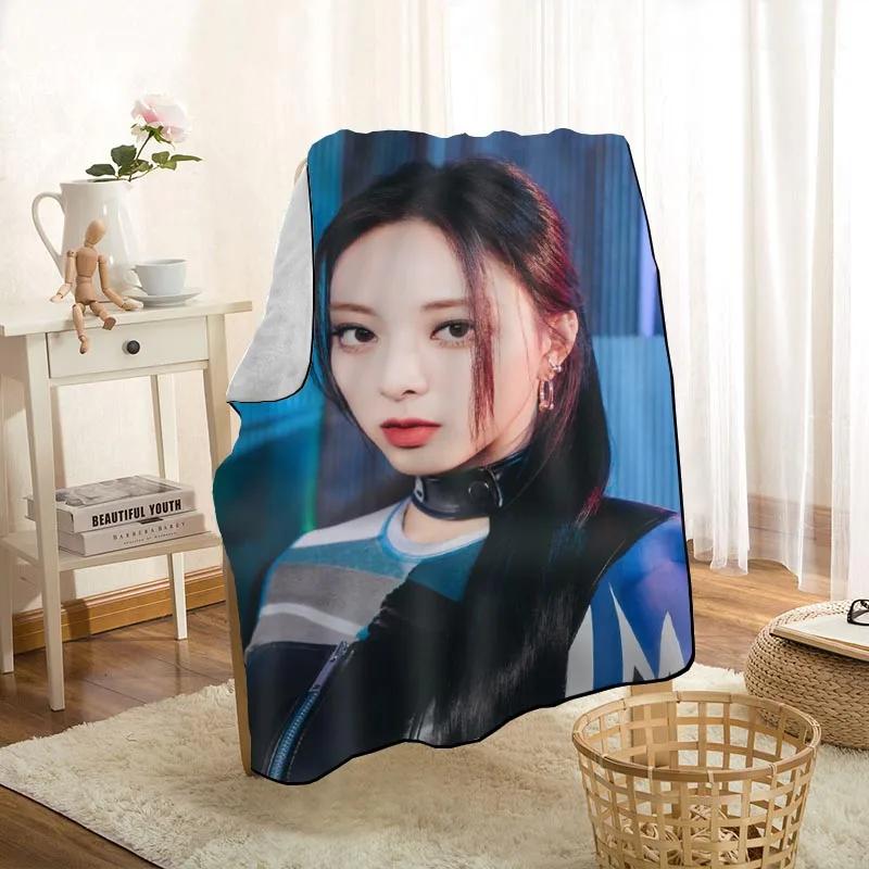 Современное KPOP одеяло ITZY Для дивана/кровати/машины Портативное 3D одеяло Для детей Домашний текстиль Ткань 0524