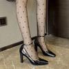Fashion 2025 New High Heel Women Shoes Fashion Square Toe Buckle Shoes Spring Autumn Ladies Elegant Party Dress Shoes