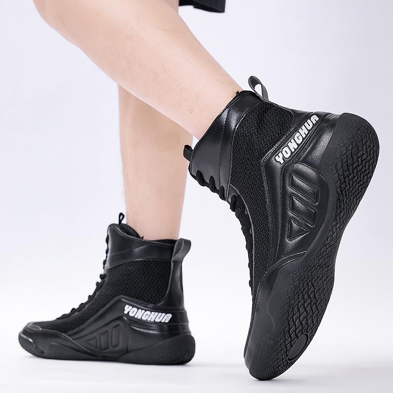 Men Boxing Shoes Fitness Training Outdoor Classic Competition Sneakers Free Fighting Competitive Fitness Sports Boxing Boots