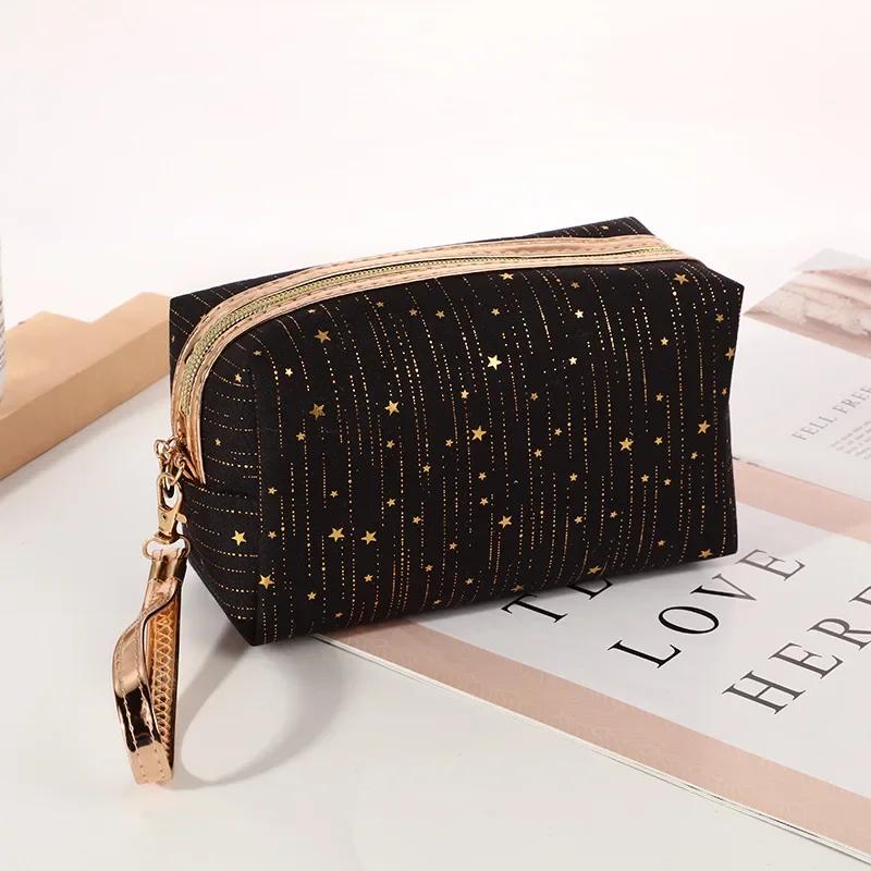 Fashion Women Cosmetic Bag Paillette Stars Ladies Makeup Bag Toiletry Bag Makeup Pouch Tampon Holder Travel Cosmetic Organizer