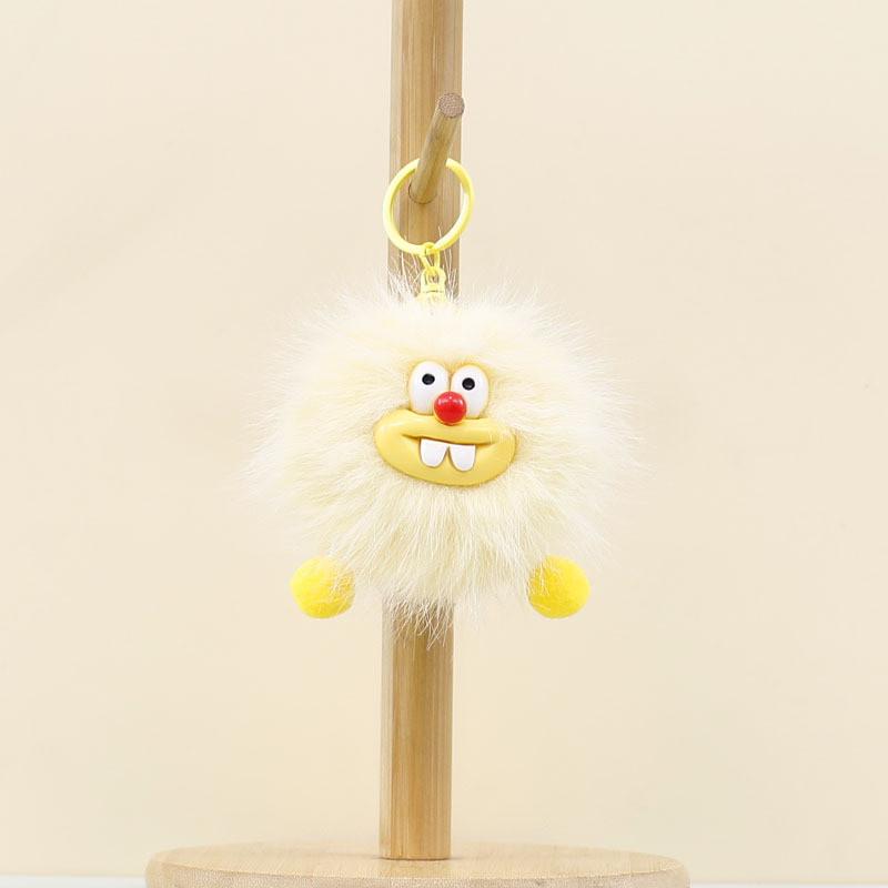 Уголь Пучеглазый Милый Шарик Плюшевый Брелок Шарм для Рюкзака Мягкий Подарок для Студентов