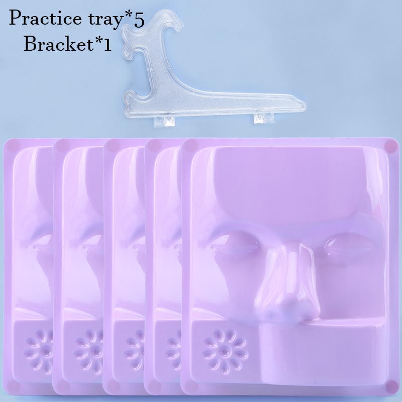Original Design False Eyelashes Training False Face Model Practice Tray Beginner Plastic Model