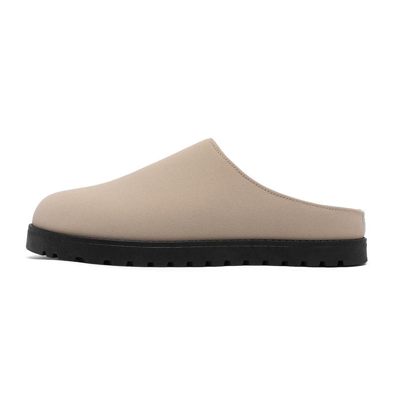 Новые мужские тапочки ниша манго голова низкий верх полу-шлепанцы ленивый человек одна педаль сумка голова шлепанцы мужские