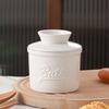 Ceramics Butter Crock with Lid French Butter Dish Keeper Counter Spreadable Soft Butter Container Storage Jar