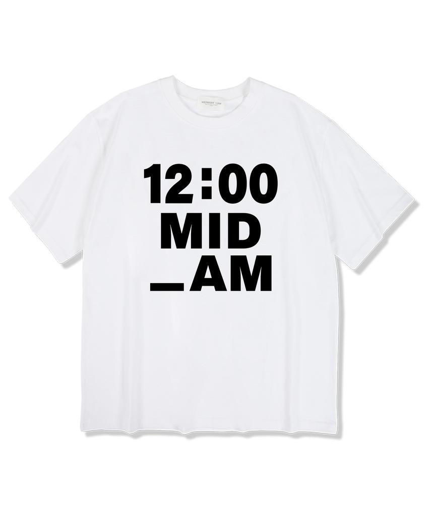 MIDNIGHT12AM Mid_Am Футболка с коротким рукавом Белая