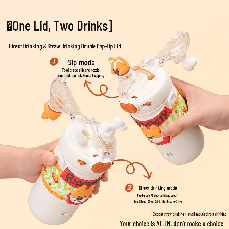 Diller Kids Insulated Dual-Drink Water Bottle