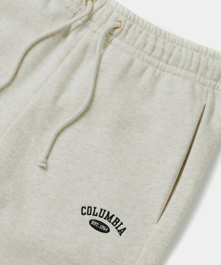 COLUMBIA UNIVERSITY Sig Arch Logo Women Fleece Sweat Pants Yellow Oatmeal