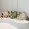 Women'S Bag Fashion Shoulder Bag Texture Pu Bucket Bag Niche Versatile Chain Messenger Bag Tide