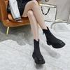 2024 осень и зима новые французские ретро короткие шерстяные ботинки Martin повседневные и тонкие ботинки на низком каблуке с толстой подошвой круглые носки