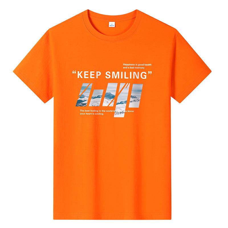 GMXIA Футболка с коротким рукавом из хлопка, мужская модная свободная рубашка с коротким рукавом, с принтом