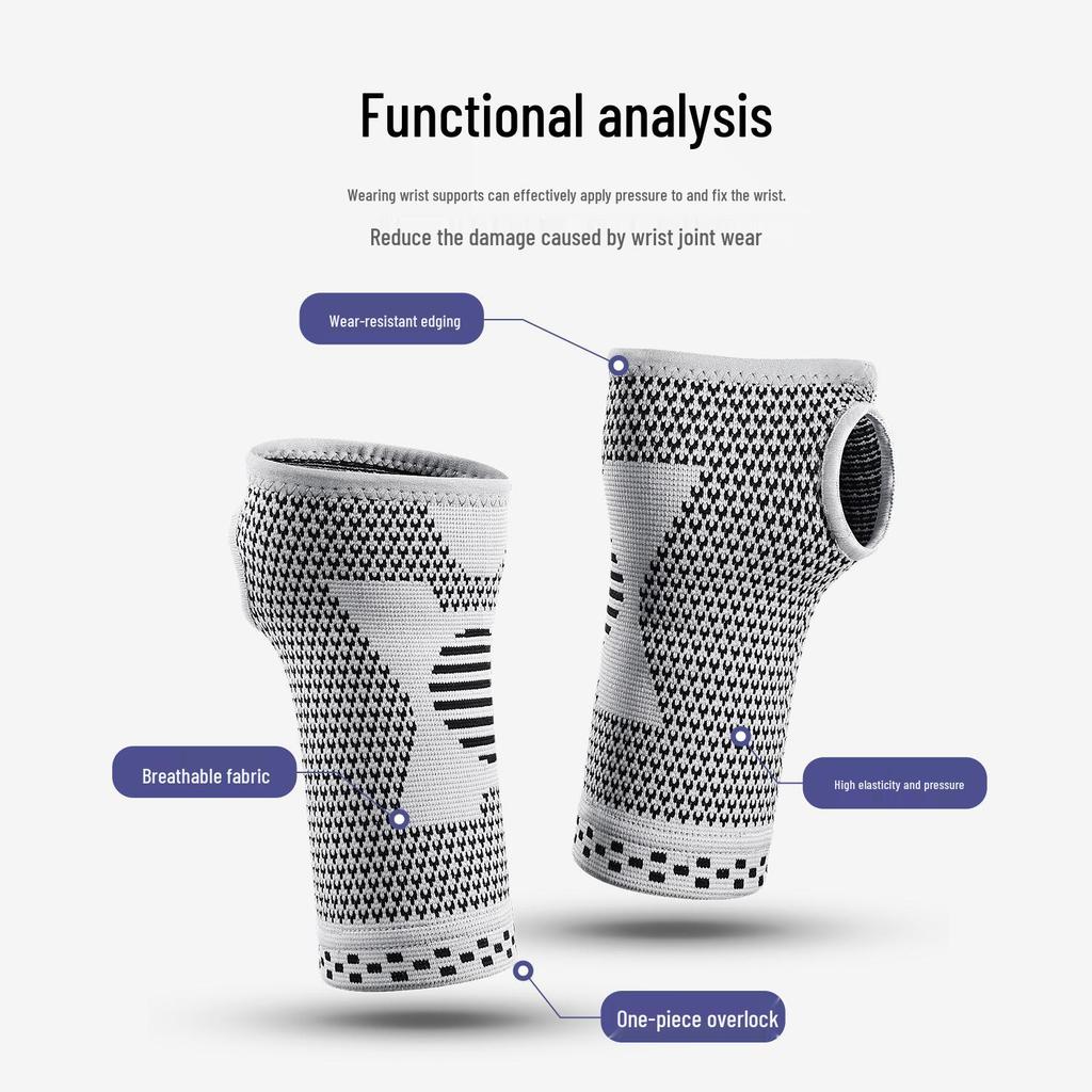 Спортивный рукав для поддержки запястья - Компрессионный, Дышащий, Потопоглощающий, Защита от растяжений, Фитнес-экипировка