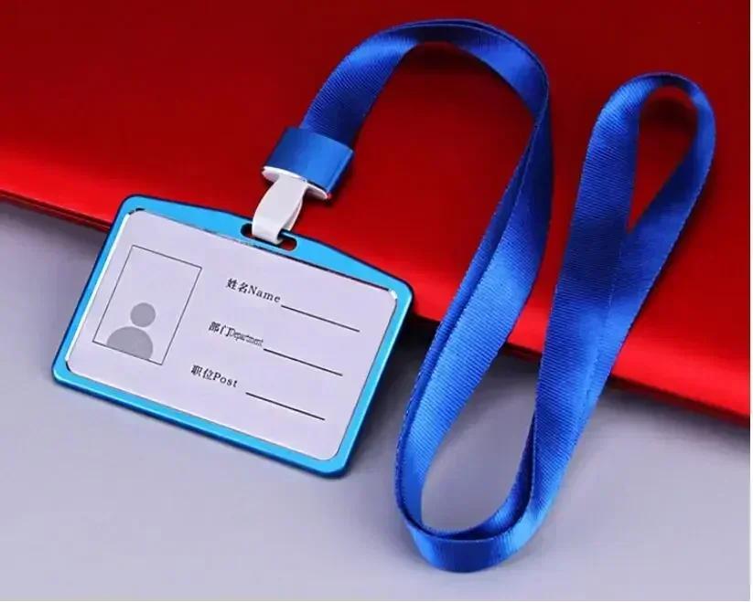 Выдвижной держатель для бейджа студента, чехол-держатель для ID-карты, ремешки для бейджа медсестры, модный набор металлических держателей для карт для женщин и мужчин
