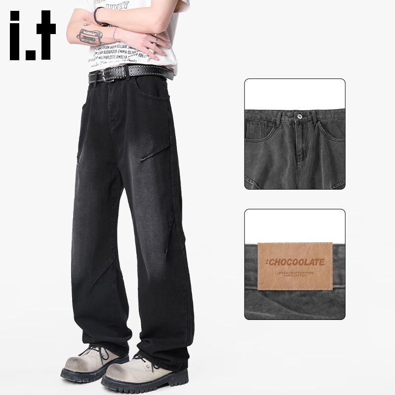 CHOCOOLATEit Мужские винтажные широкие прямые джинсы
