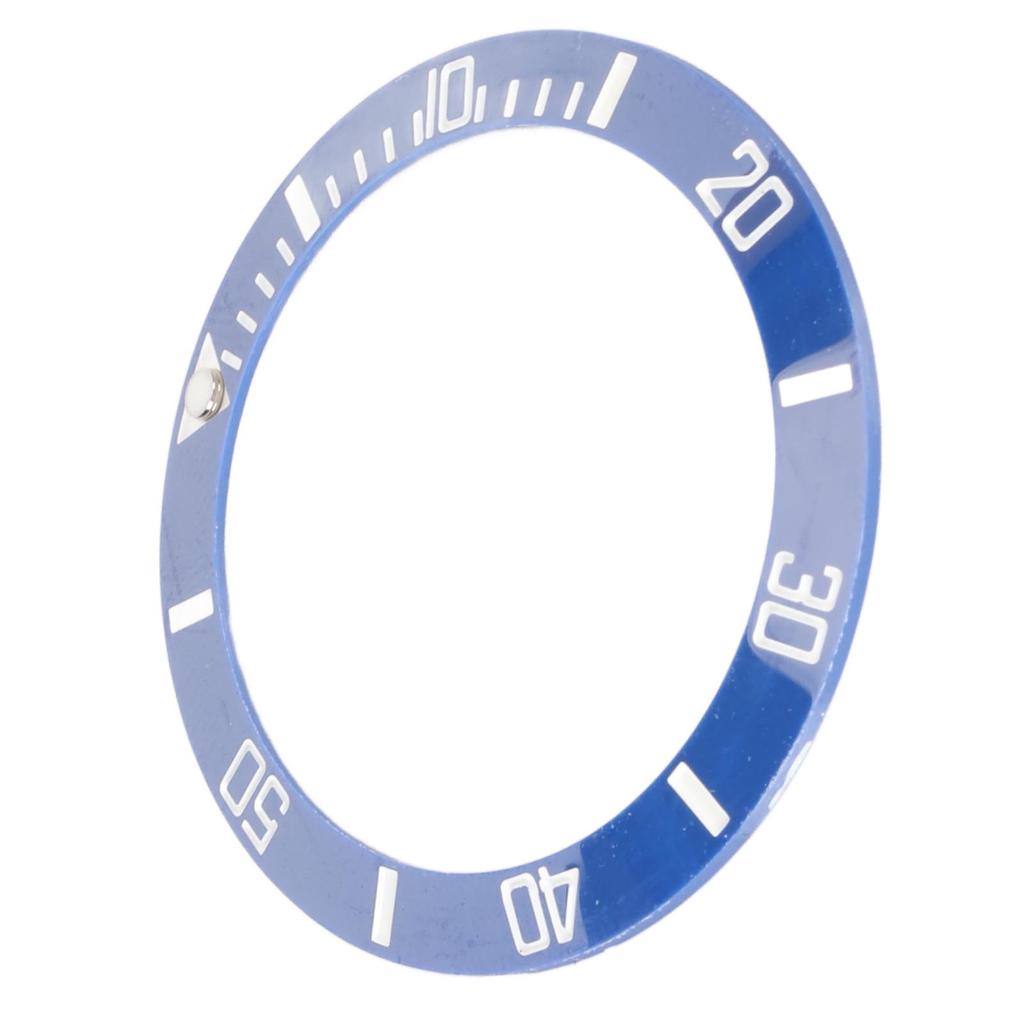 40mm Diameter Watch Bezel Insert Ring Clear Scale Luminous Ceramic Replacement Bezel Insert White