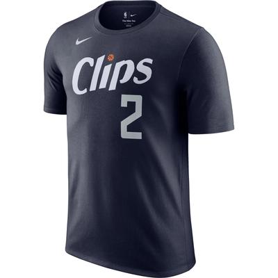 Футболка City Edition Los Angeles Clippers Kawhi Leonard с круглым вырезом и коротким рукавом с надписью Футболки мужские темно-синие FN1217-427
