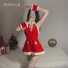 Sexy lingerie christmas velvet nightdress cosplay sexy new robe c uniform set 1