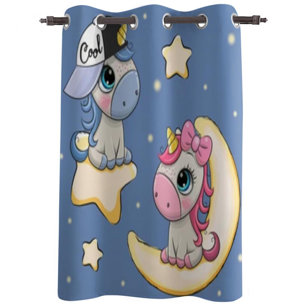 Stuffed Pattern Cat Stick Figures Window Curtains Living Room Decor Curtains for Bedroom Luxury Home Decor Flat  Window