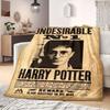 HarryPotter Flannel Blanket Print for Sofas Beds Bedrooms Chairs Travel Picnics Cartoon Style Home Decor Gift for All Seasons