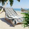 Cute Sheep Pattern Blue Background Beach towel quick-drying for travel outdoor sports jogging beach and swimming