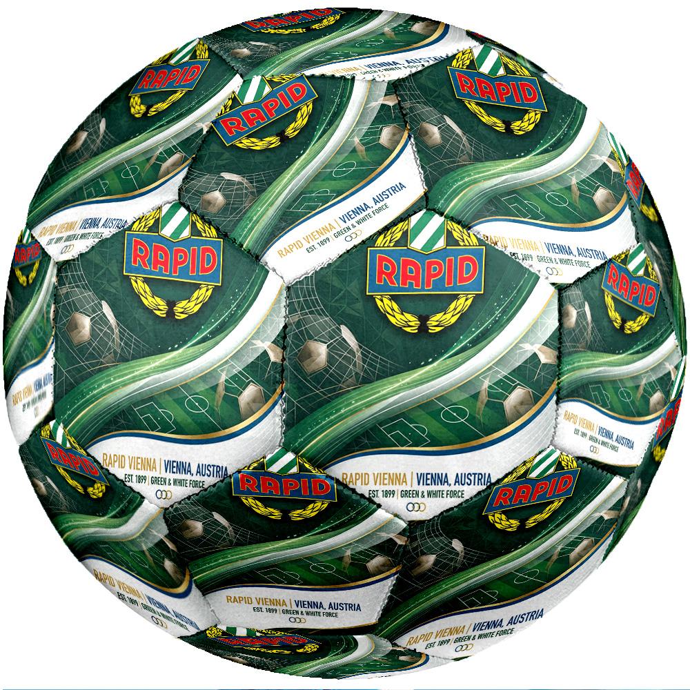 Футбольный мяч Rapid Wien FC, размер 5, стандартный, прочный, для тренировок и матчей, для взрослых, для занятий спортом на открытом воздухе
