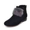 2025 Winter New Short Boots Women's Velvet Warm Cotton Boots Round Head Coarse Heel Non Slip Boots Fashion Zipper Short Boots