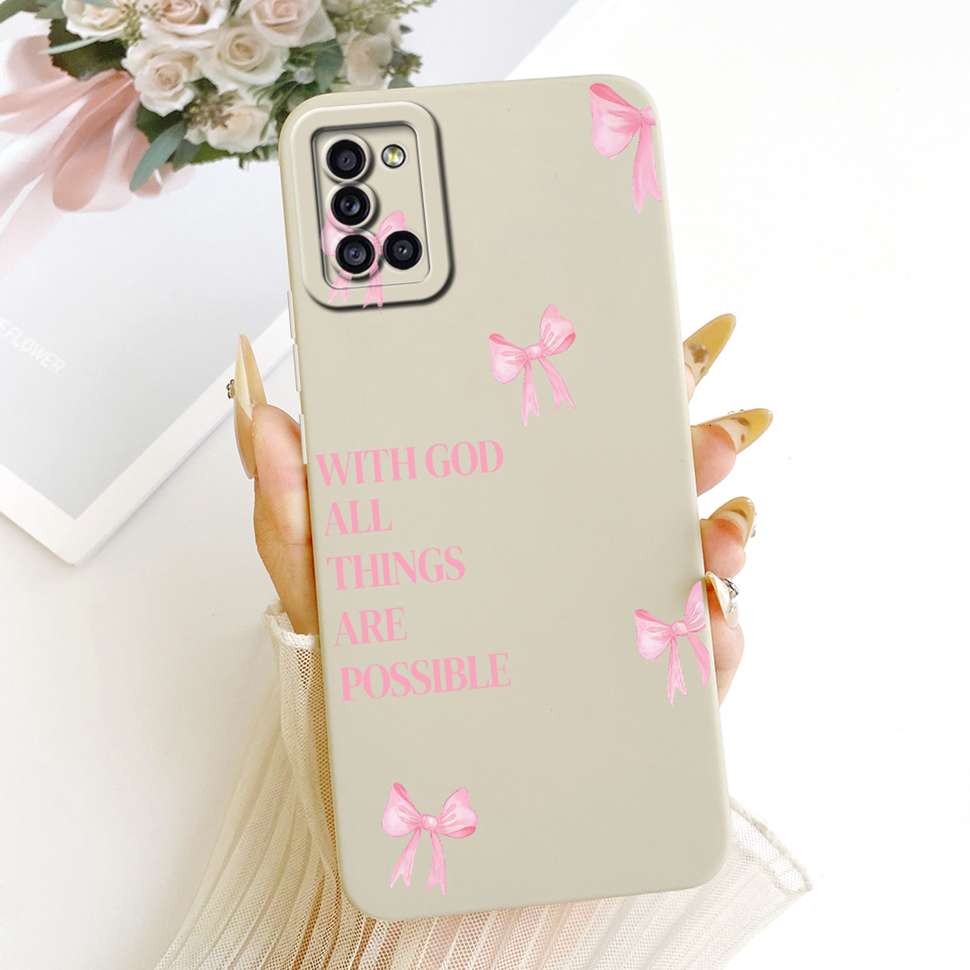Case For Samsung Galaxy A31 Fashion Flower Cover Liquid Silicone Pattern Cover For Samsung A 31 A31 SM-A315F Casing