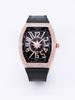 Luxury Diamond wristwatch for women Fasion and elegant quartz watch with silicone watchstrap Waterproof luminous Tonneau watch