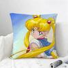 Anime Sailor Moon Usagi Tsukino Cushion Cover Natural Linen Pillowcase Set AllinOne Decor for Sofa Bedroom  Chair