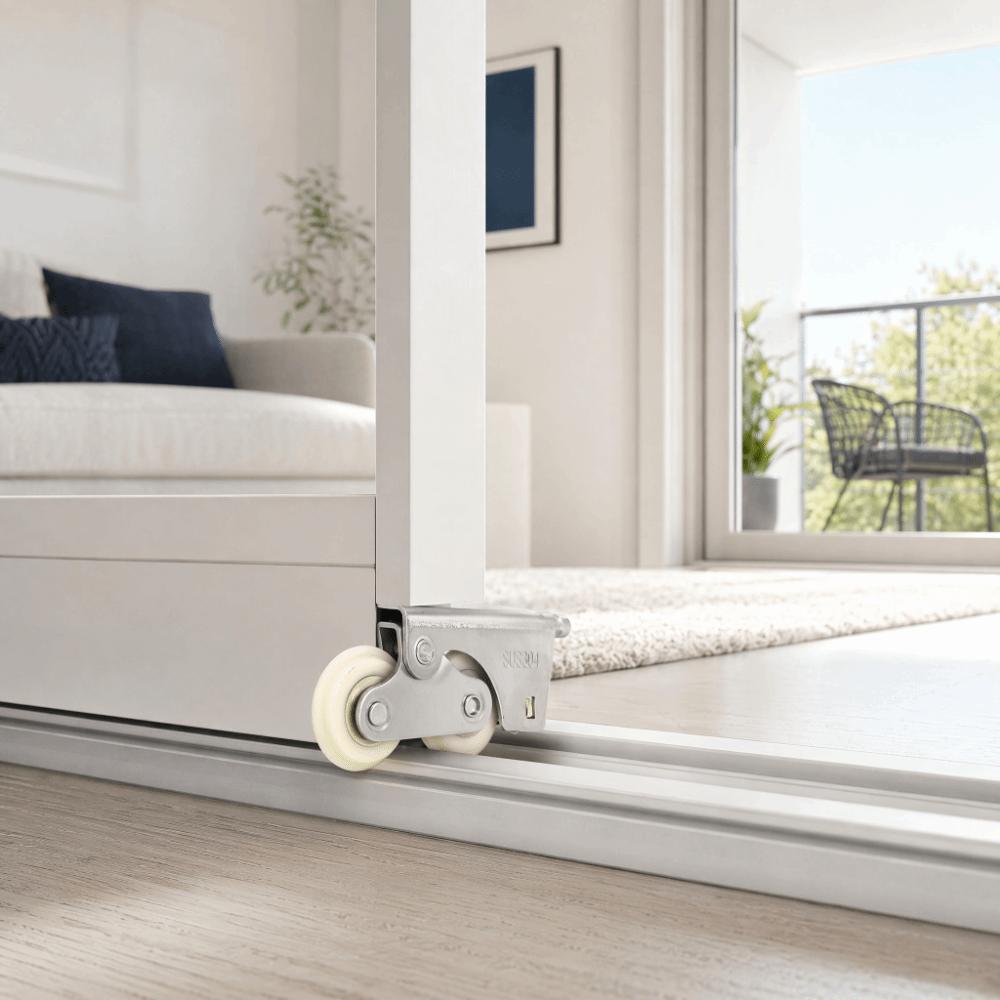2pcs Silent Sliding Door Pulley Easy Installation Cabinet Roller Pulley Door Roller Wheels Bathroom