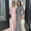 Women Evening Dress Pleated Knot Decor Slim Fit Round Neck Back Zipper