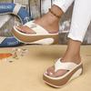 2024 Thick-Sole Height-Enhancing Summer Flip-Flops with Stylish Letter Details