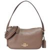 Coach Pebble Leather Bag with Kaylee Logo, 3-Way, Crossbody, Shoulder, Clutch, and Handbag, Dark Stone, CY707 [Used]