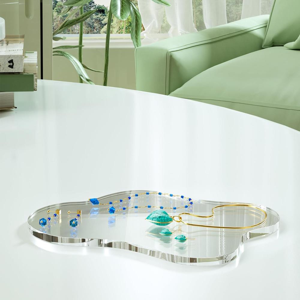 1/2pcs Acrylic Transparent Coasters Irregular Cloud-shaped Coffee Cups Drink Coasters Table Decorations Bar Decorations