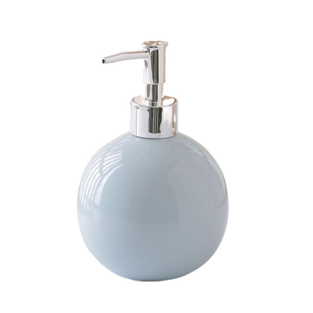Press Type Ceramic Hand Soap Bottle Refillable Bath Lotion Pump Jar Liquid Soap Container Home