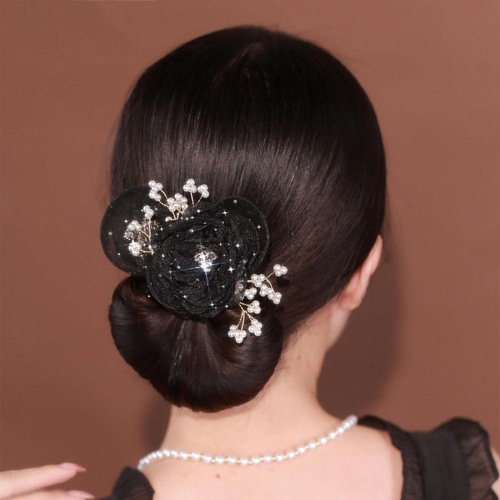 Flexible Hair Bun Maker Cloth Lazy Hair Curler Exquisite Flower Hair Clip  Hair Accessories