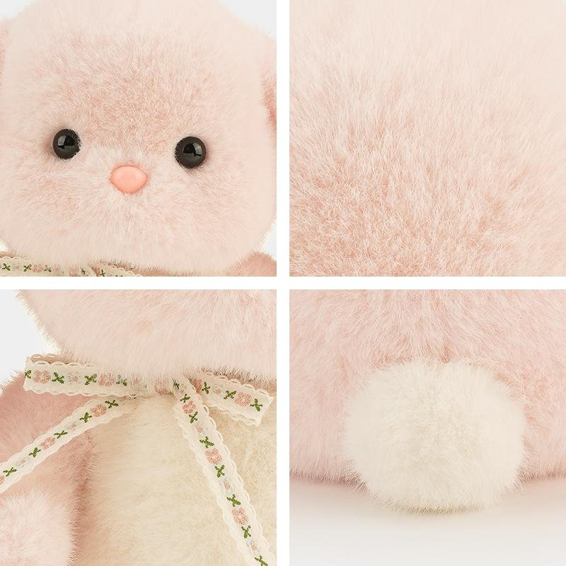 Новая мягкая и милая плюшевая кукла-кролик-пудинг в шляпе, маленький белый кролик, кукла для игрового автомата, тряпичная кукла