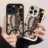 JT124 Арт «Небесная сова» для iPhone 17 16 15 14 Pro Max Samsung S26 S25 S24 Ultra A17 A16 A07 A56 A06 Xiaomi 15T Redmi 15c 14c Note 13 14 Мягкий чехол из ТПУ