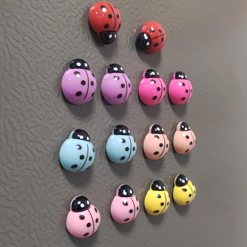 10 шт. разноцветных магнитов на холодильник с божьей коровкой, домашний декор, креативные магнитные наклейки с надписями, магнитные украшения