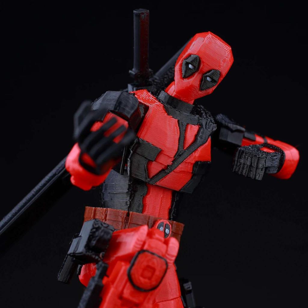 9L3D Printed Deadpool Wolverine Anime Characters Lucky Dummy 13 Action Figures Multi-Jointed Movable Shapeshift Mannequin Toys