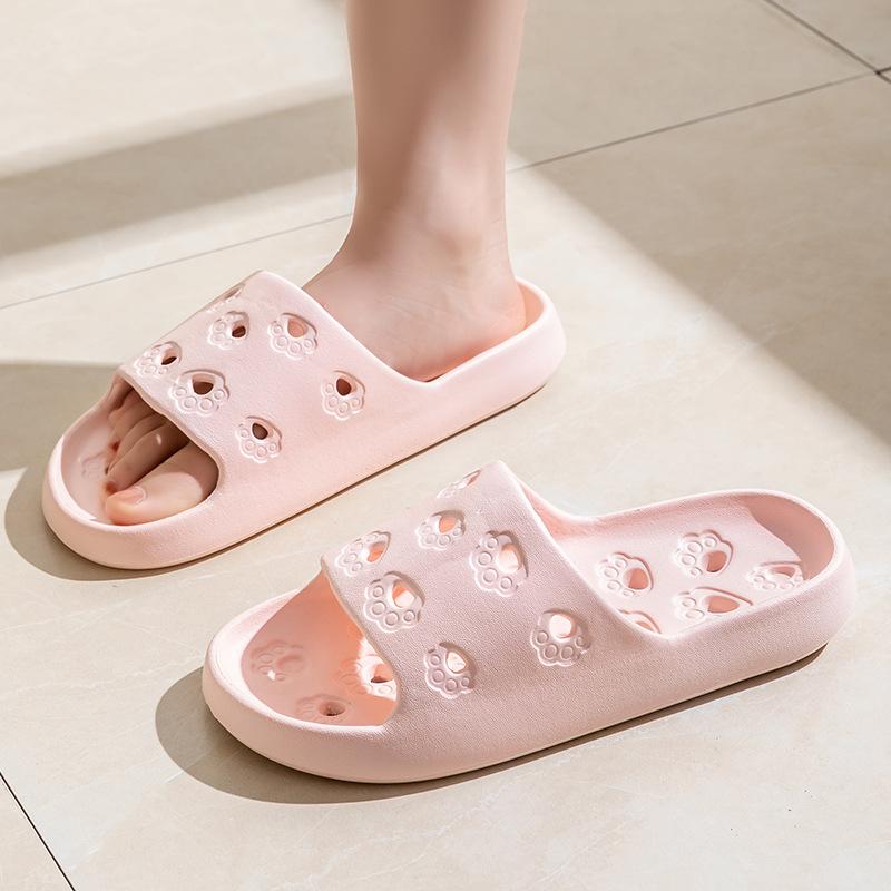 Bathroom Slippers Women's Summer Home Couple Indoor Household Water Leakage Non-slip Bath Quick-drying Cool Slippers Men