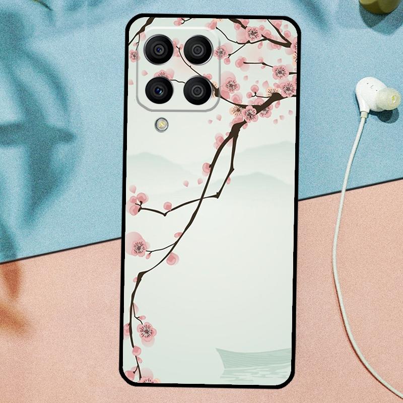 Цветочный чехол 'Цветущая вишня' для Samsung Galaxy M14 M34 M54 M20 M06 M16 M12 M13 M15 M35 M55 M33 M53 M21 M31 M32 M52